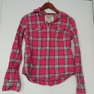 Women's pink flannel shirt